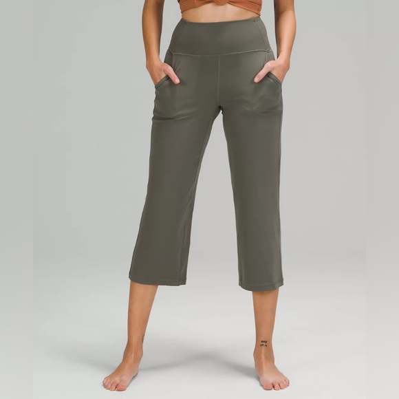 lululemon athletica, Pants & Jumpsuits, Lululemon Align Super Highrise Wide  Leg Crop Yoga Pants